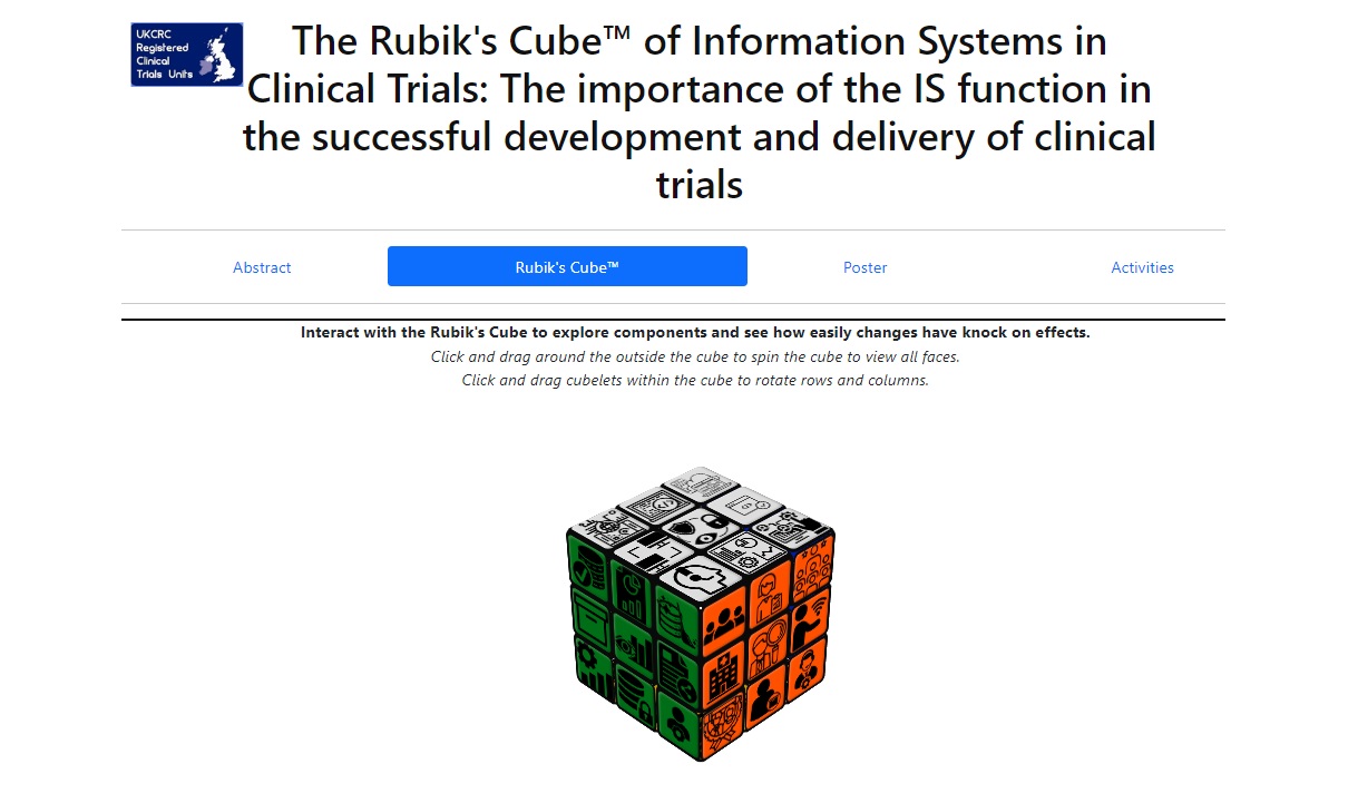 Interactive website The Rubik Cube of Information Systems in Clinical Trials